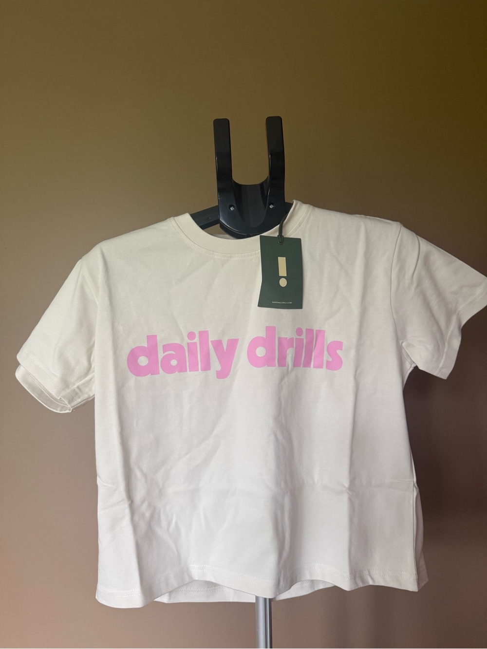 Daily Drills Boxy Tee Cream/Taffy NWT